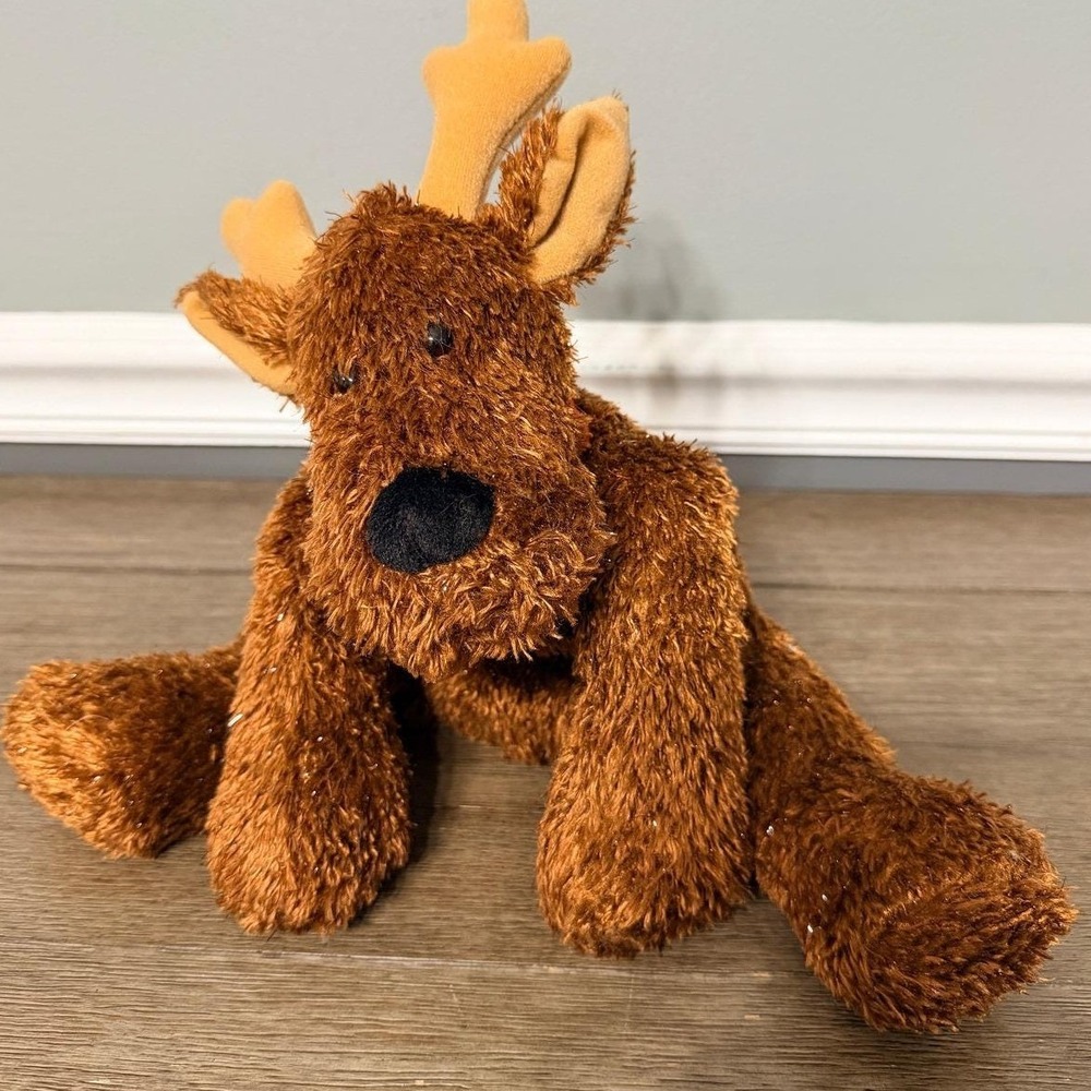 Hallmark Comet The Reindeer Plush Brown Shaggy Sparkle Christmas‎